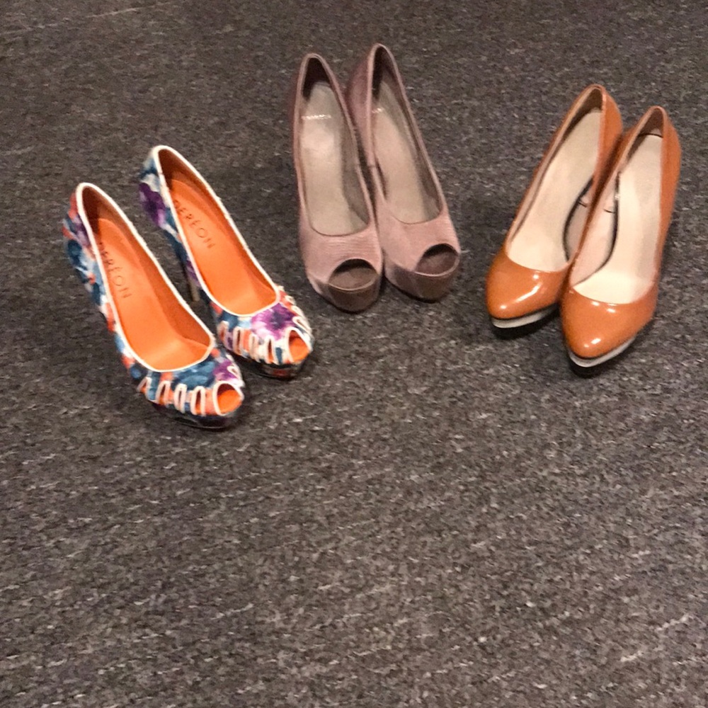 Three pair of women’s shoes